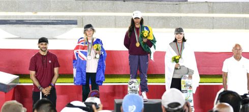 Aurélien Giraud and Rayssa Leal win gold at the Street 2022 World Championships at Aljada Skate Park in Sharjah